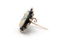 Broche Broche Art nouveau en or blanc 18 carats, agathe et diamants taille rose 58 Facettes B837