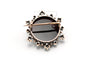 Broche Broche Art nouveau en or blanc 18 carats, agathe et diamants taille rose 58 Facettes B837