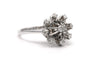 Bague 51 Bague Art déco en or blanc 18 carats sertie de diamants taille brillant 58 Facettes B841