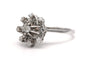 Bague 51 Bague Art déco en or blanc 18 carats sertie de diamants taille brillant 58 Facettes B841