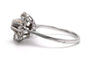 Bague 51 Bague Art déco en or blanc 18 carats sertie de diamants taille brillant 58 Facettes B841
