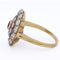 Bague 58 Bague victorienne en or jaune 18 ct, rubis et diamants 58 Facettes AN626 '(00219)