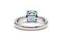 Bague 51 Bague contemporaine en or blanc 18 carats, topaze et diamants 58 Facettes B842