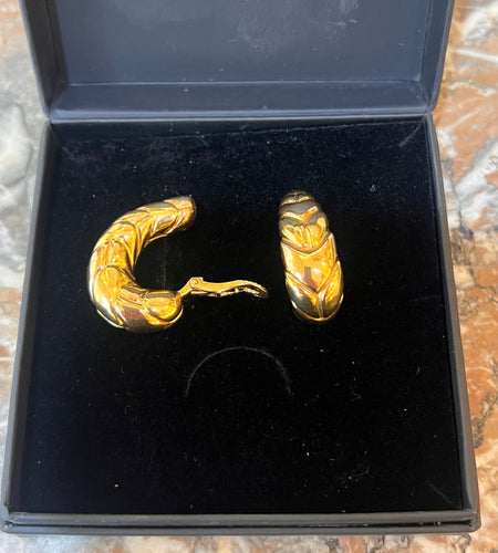 Boucles d'oreilles Bulgari Spiga - Boucles d’oreilles clip en or jaune 18 carats 58 Facettes BS219