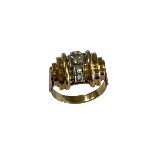 Bague 56 Bague Art déco en or 750 et diamant 58 Facettes 31350591