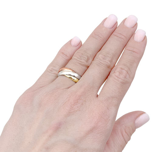 Bague 50 Bague Cartier, "Trinity Classique", trois ors. 58 Facettes 35034