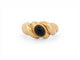 Bague 51 Van Cleef & Arpels - Bague jonc torsadée en or jaune 18k et onyx 58 Facettes 273892