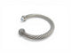 Bracelet David Yurman Cable Classic - Bracelet en argent 925 avec calcédoine et diamants 58 Facettes 273830