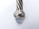 Bracelet David Yurman Cable Classic - Bracelet en argent 925 avec calcédoine et diamants 58 Facettes 273830