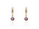 Boucles d'oreilles Poiray Lolita - Boucles d'oreilles créoles en or jaune 18k et grenat 58 Facettes 273807