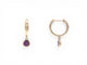 Boucles d'oreilles Poiray Lolita - Boucles d'oreilles créoles en or jaune 18k et grenat 58 Facettes 273807