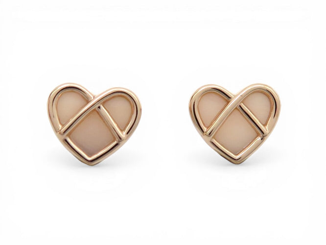 Boucles d'oreilles Poiray L’Attrape Cœur - Boucles d’oreilles en or rose 18k et opale 58 Facettes 273805