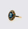 Bague 54 Bague - Topaze bleue et émeraudes en or rose 58 Facettes