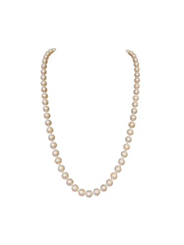 Collier Collier choker Akoya - 63 perles de culture, fermoir en or 18k et saphirs 58 Facettes 000