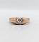 Bague 58.5 Bague jonc antique en or rose 18k avec diamant taille ancienne 58 Facettes A06899