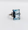 Bague 47 Bague Art déco en platine avec aigue-marine 4,50 ct et diamants 58 Facettes A06879