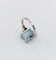 Bague 47 Bague Art déco en platine avec aigue-marine 4,50 ct et diamants 58 Facettes A06879
