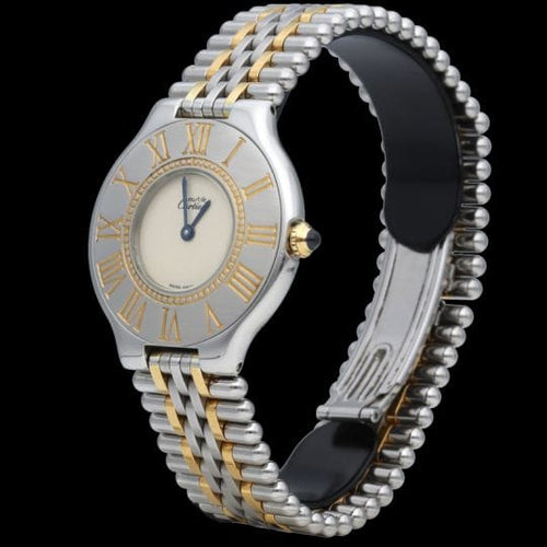 Montre Cartier Must 21 - Montre femme en or jaune et acier 28 mm 58 Facettes MT44317