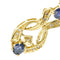 Boucles d'oreilles Boucles d’oreilles pendantes - Or jaune 18 ct, saphirs et diamants 58 Facettes 40862