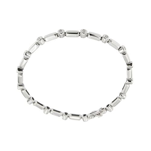 Bracelet Bracelet tennis - Bracelet en or blanc 18 ct et diamants 0,48 ct 58 Facettes 39025