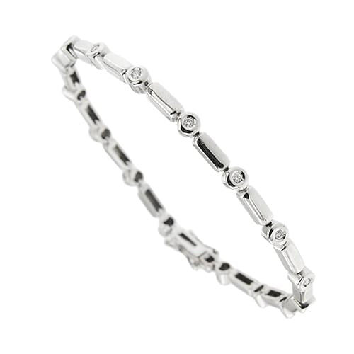 Bracelet Bracelet tennis - Bracelet en or blanc 18 ct et diamants 0,48 ct 58 Facettes 39025