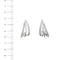 Boucles d'oreilles Boucles d’oreilles à voile en or blanc 18 ct et diamants 58 Facettes 37254