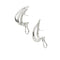 Boucles d'oreilles Boucles d’oreilles à voile en or blanc 18 ct et diamants 58 Facettes 37254