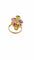 Bague 61 Bague en or jaune 18 carats sertie d’un diamant et de saphirs 58 Facettes