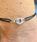Bracelet Dinh Van Menottes - Bracelet sur cordon XS en or blanc et diamants 58 Facettes Dv