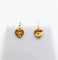 Boucles d'oreilles Boucles d’oreilles dormeuses antiques en or rose 18k cœur 58 Facettes A06903