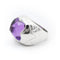 Bague Bague pyramide XL en or blanc avec améthyste 58 Facettes 22636