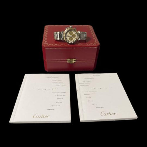 Montre Cartier Pasha - Montre automatique 38 mm en or jaune et acier 58 Facettes MT45780