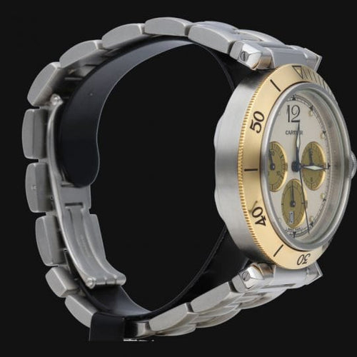 Montre Cartier Pasha - Montre automatique 38 mm en or jaune et acier 58 Facettes MT45780