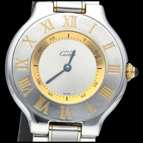 Montre Cartier Montre Must 21 Or Jaune 18K / Acier 58 Facettes MT45974
