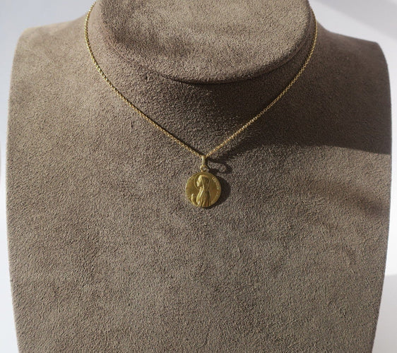 Pendentif PENIN - Médaille Notre-Dame de Lourdes biface en or jaune 18 carats 58 Facettes Médaille