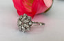 Bague 53 Bague rosette cluster vintage en or blanc 18 ct et diamants 58 Facettes ring