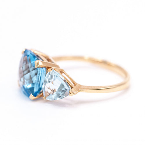 Bague SWISS & SKY TOPAZ - Bague en or jaune 18 K et topazes 58 Facettes UKA000141CS