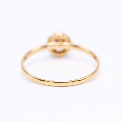 Bague Bague solitaire - Diamant en or jaune 18 K et émail noir 58 Facettes UKA000142CS