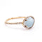 Bague MEIRAT - Bague en or jaune 18K avec aigue-marine milky et diamants 58 Facettes UKA000145CS
