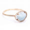 Bague MEIRAT - Bague en or jaune 18K avec aigue-marine milky et diamants 58 Facettes UKA000145CS