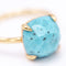 Bague Bague - Turquoise facettée en or jaune 18 K 58 Facettes UKA000148CS