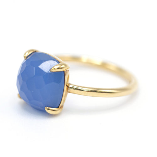 Bague Calcedonia - Bague en or jaune 18K et calcédoine 58 Facettes UKA000149CS