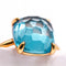 Bague Swiss Topas - Bague en or jaune 18K et topaze 58 Facettes UKA000150CS
