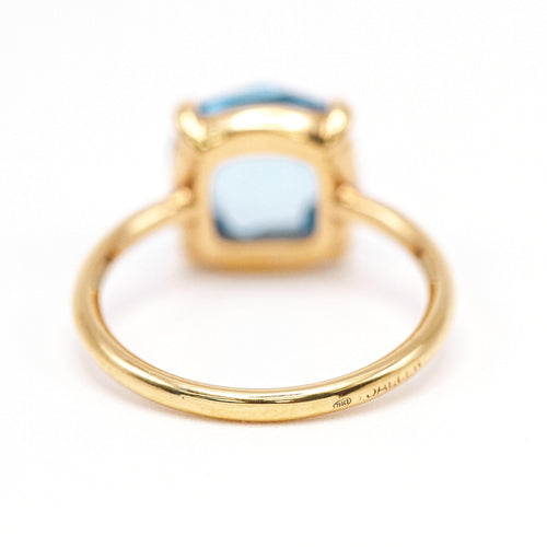 Bague Swiss Topas - Bague en or jaune 18K et topaze 58 Facettes UKA000150CS