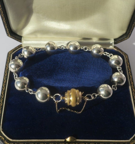 Bracelet Bracelet marseillais articulé en argent et fermoir en or rose 18 carats 58 Facettes Bracelet