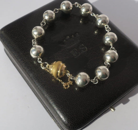 Bracelet Bracelet marseillais articulé en argent et fermoir en or rose 18 carats 58 Facettes Bracelet
