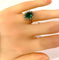 Bague 46 Bague marguerite en or blanc 18 carats, émeraude et diamants 58 Facettes AB693
