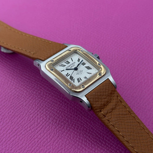 Montre Cartier Santos Galbée Anniversaire - Montre quartz réf. 1566 58 Facettes 020