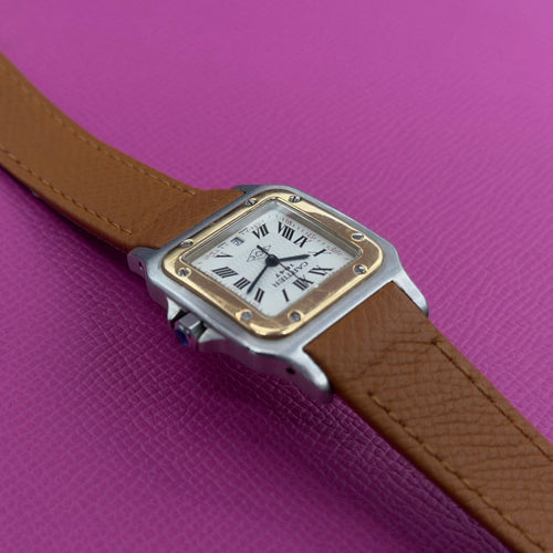 Montre Cartier Santos Galbée Anniversaire - Montre quartz réf. 1566 58 Facettes 020