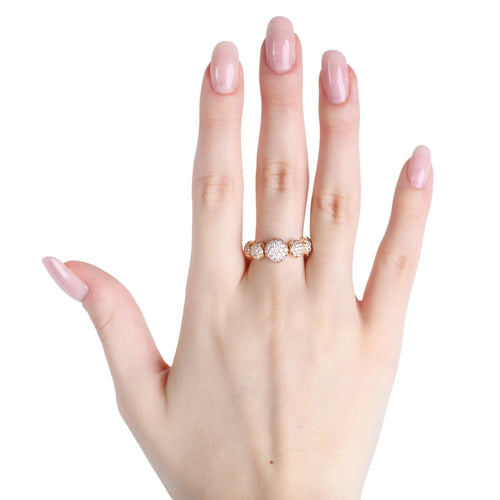 Bague Anello in oro rosa 18 kt con diamanti 1,89 ct 58 Facettes 22671